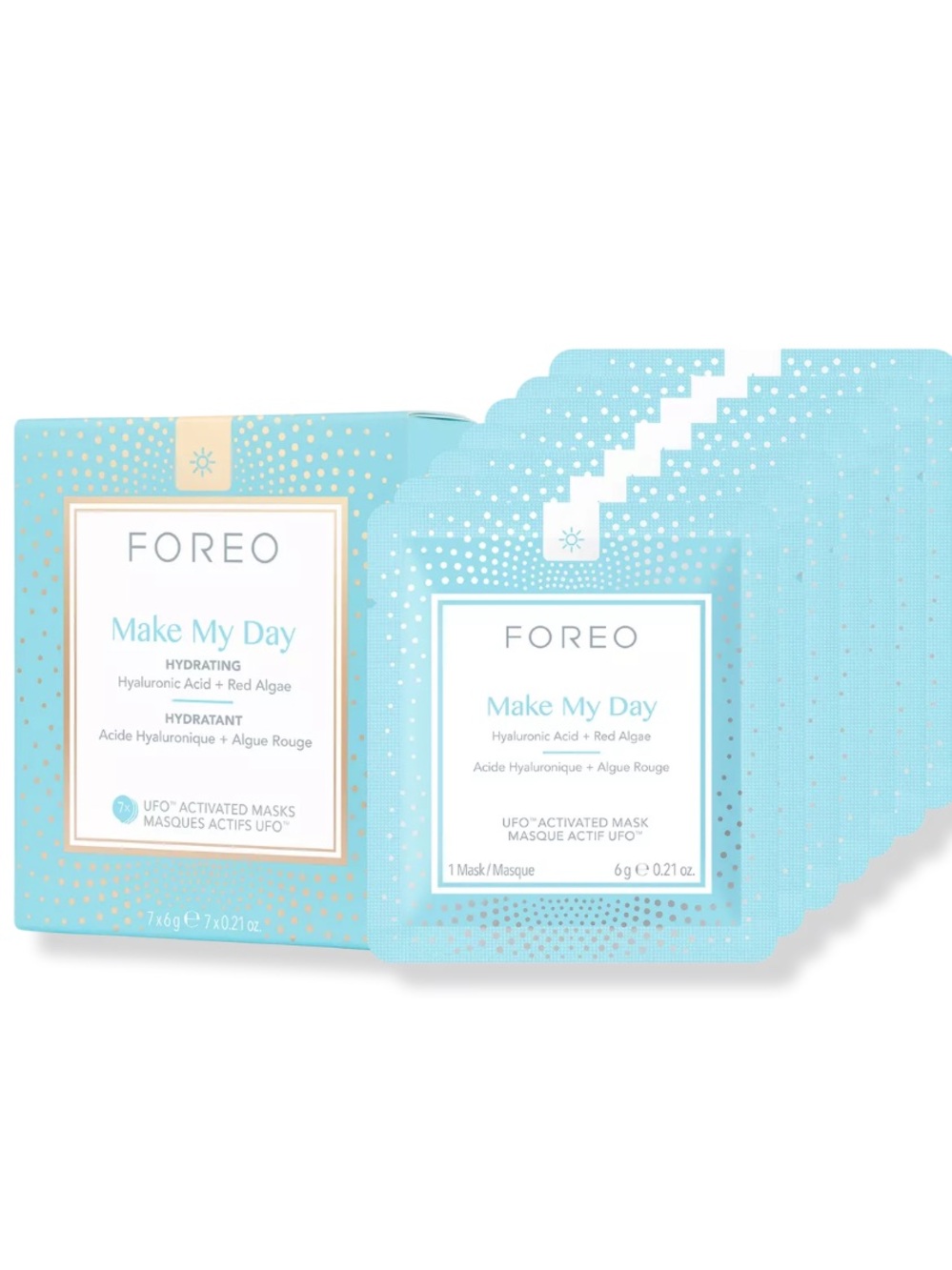 FOREO Make My Day Hydrating UFO Activated Sheet Masks 7 X 6g BRAND NEW IN BOX
